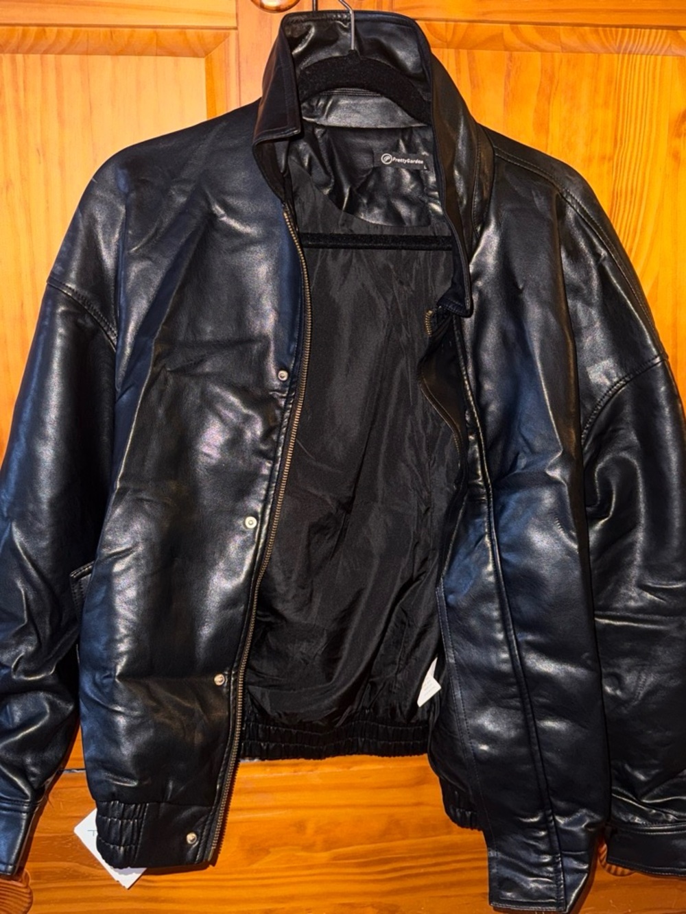 Women Black Leather Bomber Jacket - Classic Style